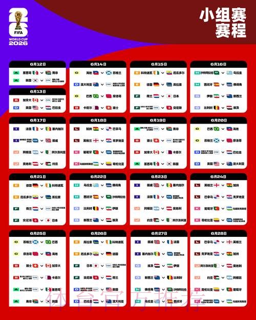 2026世界杯完整赛程高清 2026世界杯完整赛程高清